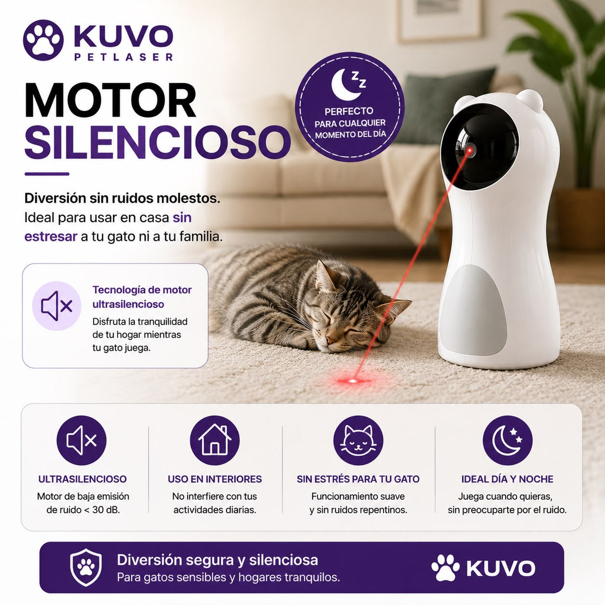 KUVO PetLaser I Juguete Laser Automático para Gatos
